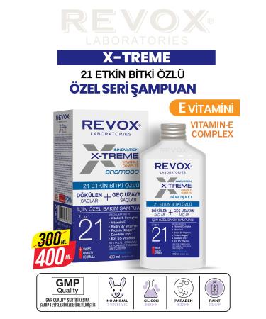 Revox X-treme Extra Care Shampoo with Vitamin E for Hair Falling and Slow Growing Hair 400ml
