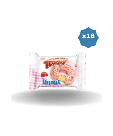 Elvan TODAY DONUT CAKE STRAWBERRY 35 GR X 18 PIECES