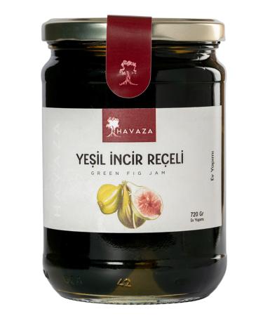 Havaza Green Fig Jam - 720 Gr. (HOME MADE TRADITIONAL)