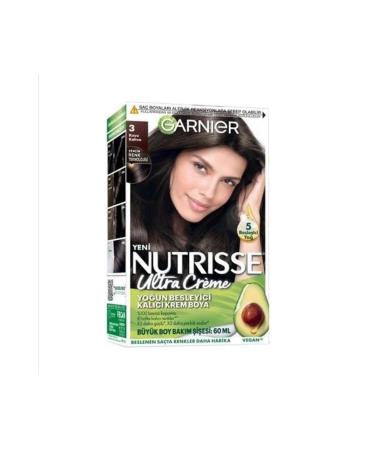 Garnier Nutrisse Ultra Creme Hair Dye 3 Dark Brown