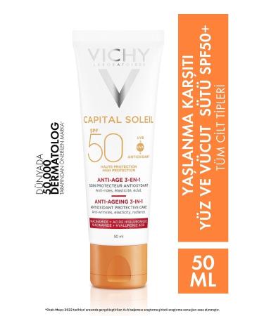 Vichy Anti-Wrinkle and Anti-Aging High Protection Face Sun Cream Spf 50 50/ML: