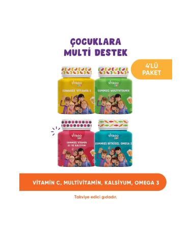 Vitago 4 Pack Kids Gummies Vitamin Set