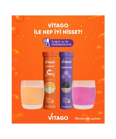 Vitago 2-pack- Vitamin C+sambucus 20-pack Effervescent Tablets - Buy Online on GoSupps.com