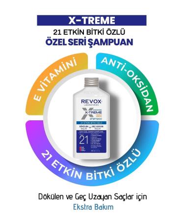 Revox X-treme Extra Care Shampoo with Vitamin E for Hair Falling and Slow Growing Hair 400ml - Buy Online on GoSupps.com