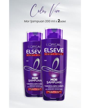 Elseve Color Vive Purple Shampoo Anti-Orange 200 ml x 2 Pcs