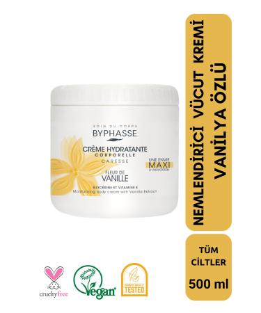 BYPHASSE Moisturizing Body Cream Vanilla Extract 500ml