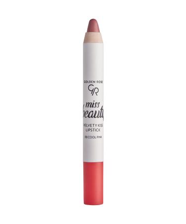 Golden Rose Miss Beauty Velvety Kiss Lipstick No:08 Cool Pink - Matte Pencil Lipstick - Buy Online on GoSupps.com