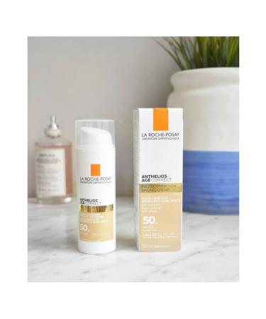 La Roche Posay Anthelios Age Correct - Anti-Blemish and Anti-Wrinkle SPF 50 Face Sun Cream 50 ml - Tinted - Buy Online on GoSupps.com