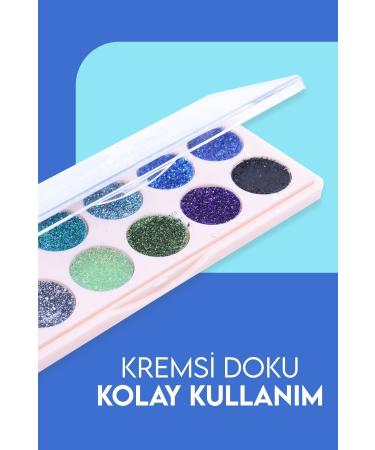 MUJGAN 12-Piece Glitter Palette Blue Berry Blue - Buy Online on GoSupps.com