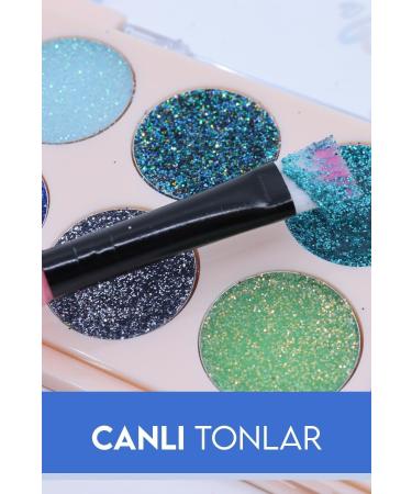 MUJGAN 12-Piece Glitter Palette Blue Berry Blue - Buy Online on GoSupps.com