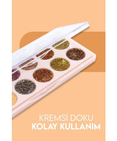 MUJGAN 12-Piece Glitter Palette Strawberry Yellow - Buy Online on GoSupps.com