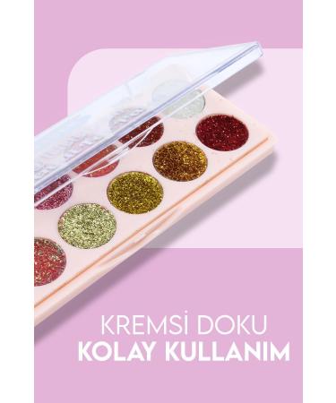 MUJGAN 12-Piece Glitter Palette Lemonade Pink - Buy Online on GoSupps.com