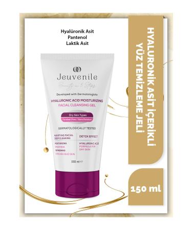 Jeuvenile Hyaluronic Acid Facial Cleansing Gel - Moisturizer (Hyaluronic Acid Panthenol Lactic Acid)