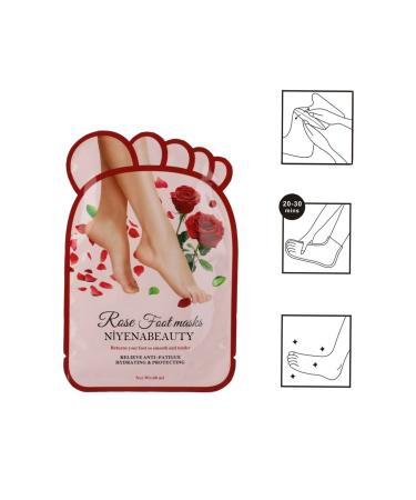 N YENABEAUTY Niyenabeauty Rose Essence Foot Care Mask Sock Type 1 Pair