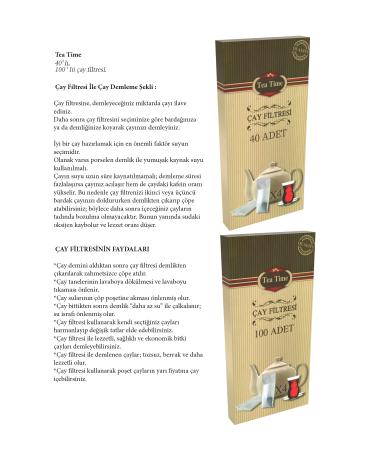 TEA TIME Tea Filter 4 Pack 100 Pcs Opportunity Pack Large L - Buy Online on GoSupps.com