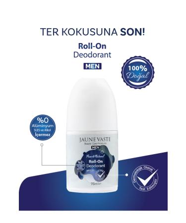 Jaune Vaste Men's Natural Roll-on 50 Ml +25 Ml Aluminum Sles Alcohol Free