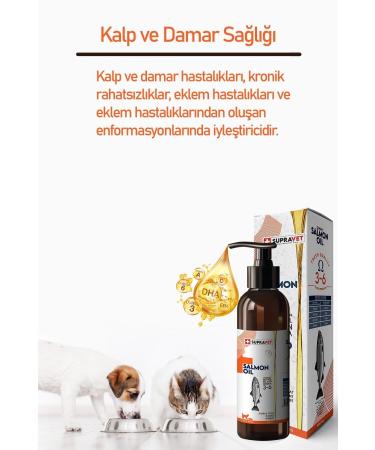 Supravet Salmon Oil for Cats and Dogs 200ml (FEATHER HEALTH AND APPETITE SUPPORT) - Buy Online on GoSupps.com