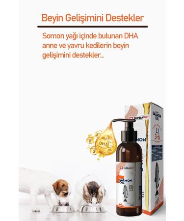 Supravet Salmon Oil for Cats and Dogs 200ml (FEATHER HEALTH AND APPETITE SUPPORT) - Buy Online on GoSupps.com