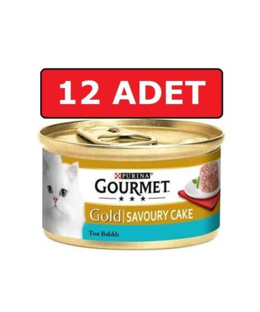 Gourmet Gold Savory Cake Tuna Cat Canned Food 12 Pieces 85 Gr Wet Food