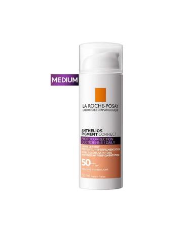 La Roche Posay Anthelios Pigment Correct-Skin Tone Equalizer Anti-Blemish Face Sunscreen SPF50+ 50 ml - Medium - Buy Online on GoSupps.com