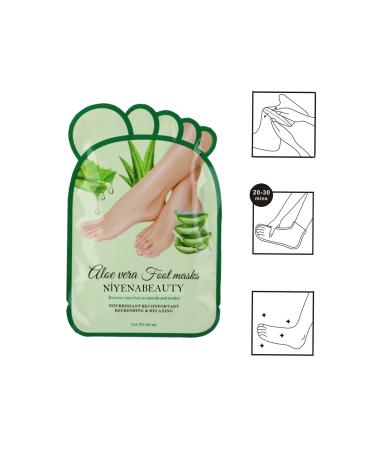 N YENABEAUTY Alovera Essence Foot Care Mask Sock Type 1 Pair