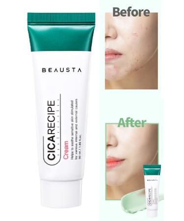 BEAUSTA Cica Barrier Repair Supporting Anti-Acne Moisturizing Cream Cica Repair Cream 50 ml