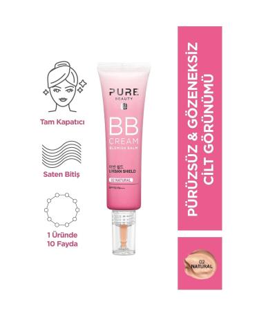 PURE BEAUTY BB Cream Concealing Pores and Color Irregularities Spf50 Pa+++ Natural 30 / ml