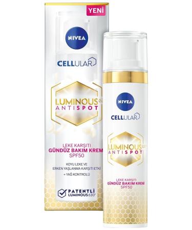 NIVEA Luminous630 Anti-Blemish SPF50 Day Face Cream 40 ml and Brightening Night Cream Skin Tone Match