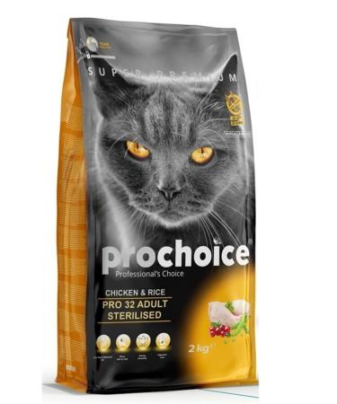 Pro Choice Pro 32 Sterilized Chicken Rice Sterilized Cat Food 2 Kg
