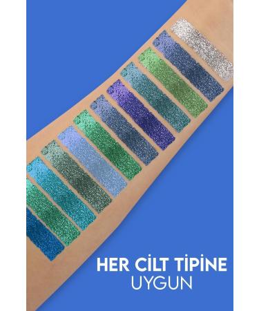 MUJGAN 12-Piece Glitter Palette Blue Berry Blue - Buy Online on GoSupps.com