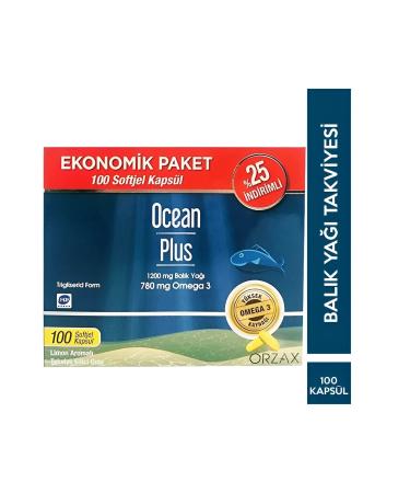 Bayer Ocean Plus 100 Pieces 1200 Mg Licensed Fish Oil - Strengthens Brain and Intelligence