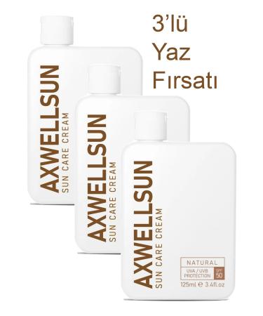 AXWELL 3-Pack Opportunity Pack 50 SPF+ Anti-Blemish Moisturizing Makeup Base High Protection Sun Cream 125ml