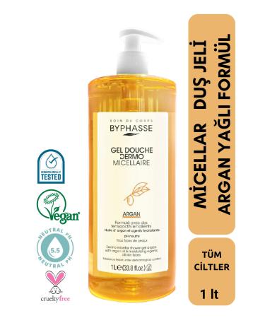 BYPHASSE Dermo Micellar Argan Oil Shower Gel for All Skin Types 1000ml