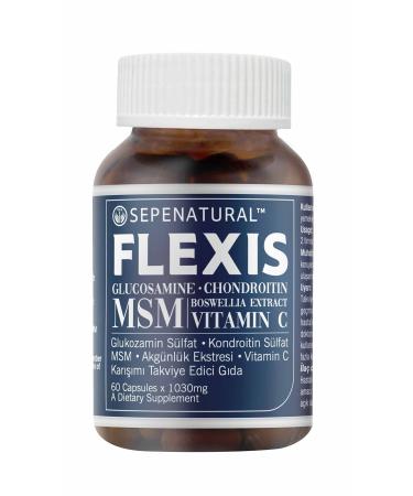 Sepe Natural Flexis Glucosamine Chondroitin Msm Boswellia Vitamin C 60 Capsules 1030 Mg