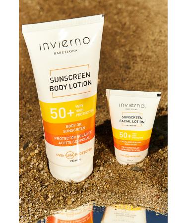Invierno Barcelona LLC. +50 Spf Body Sunscreen Cream +50 Spf Sunscreen Body Lotion - Buy Online on GoSupps.com