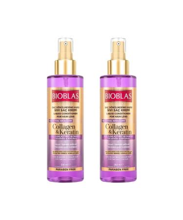 Bioblas Collagen and Keratin Anti-Hair Loss Liquid Hair Conditioner 200 ml 2 PCS