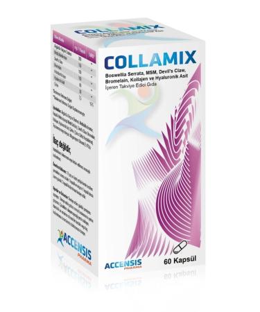 ACCENS S PHARMA Collamix 60 Capsules Collagen and Hyaluronic Acid Containing Supplementary Food