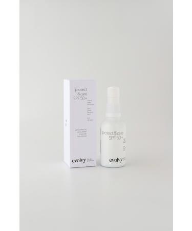 evolvy natural skincare Protect & Care Spf 50+ Sunscreen Cream High Factor Broad Spectrum Uva1 Uva2 Uvb Protection - Buy Online on GoSupps.com