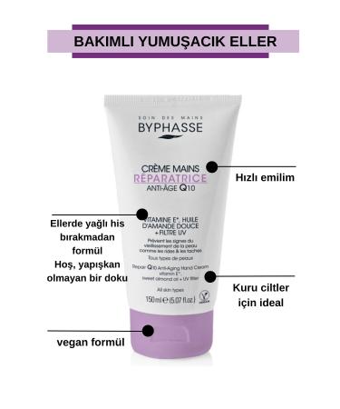 BYPHASSE Anti-Aging Repair Q10 Anti-Age Hand Cream 150ml - Buy Online on GoSupps.com