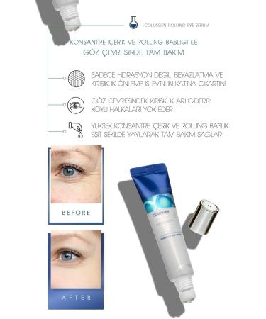 Farmstay Anti-Puffiness and Dark Circles Collagen Water Full Moist Rolling Eye Serum 25ml - Buy Online on GoSupps.com