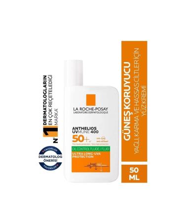 La Roche Posay Anthelios Oil Control Fluid Sun Cream SPF50+ for Sensitive and Oily Skin 50ml