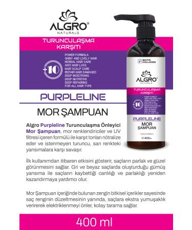 Algro Anti-Orange Hair Care Application Set Purple Shampoo + Herbal Hair Care Shampoo - Buy Online on GoSupps.com