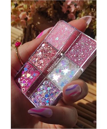 hbtasarim Glitter Eyeshadow Creamy Gel Eyeshadow Glitter Palette Barbie