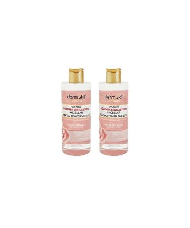 Dermokil Rose Extract Pore Tightening Micellar Makeup Cleansing Water 400 Ml X 2 Pieces