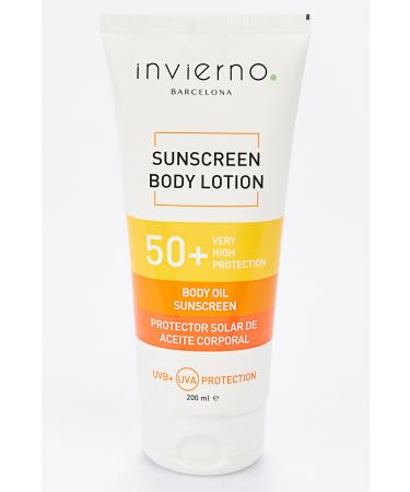 Invierno Barcelona LLC. +50 Spf Body Sunscreen Cream +50 Spf Sunscreen Body Lotion - Buy Online on GoSupps.com
