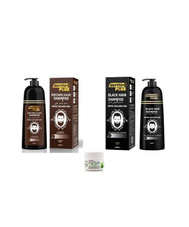 Softto Plus Brown Hair Black Hair Shampoo 350 ml Hand and Face Cream Gift - Buy Online on GoSupps.com