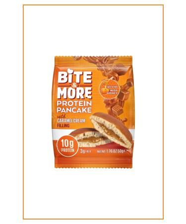 bite & more Protein Pancake / Protein Pancake 50 Grams X 12 Pieces - Caramel Cream - Buy Online on GoSupps.com