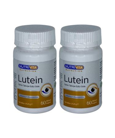 Nutrivita Nutrition Lutein 2x60 Herbal Capsules Bilberry Zeaxathin Bilberry Zeaxanthin