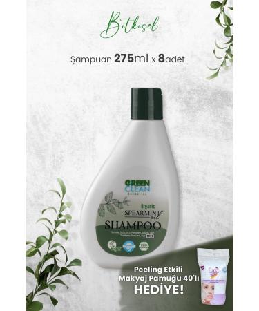 Green Clean Shampoo Spearmint 275 ml x 8 Pieces and Gift