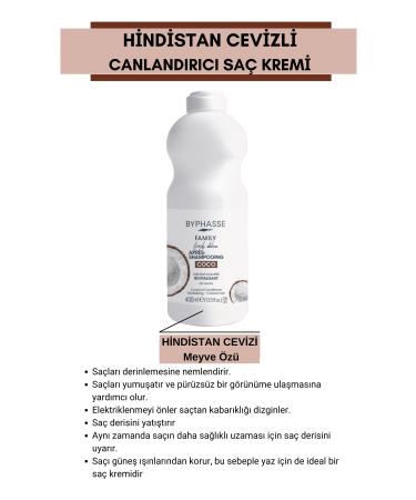 BYPHASSE Family Fresh Coconut Revitalizing Conditioner 400ml - Buy Online on GoSupps.com